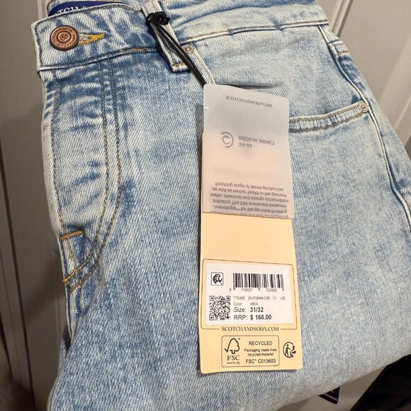 Ralston Slim Fit Jeans | Splash | 31/32 - Picture 3 of 3